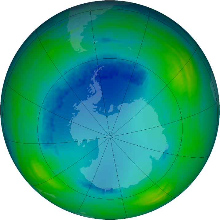 Ozone Map 1992-08-05